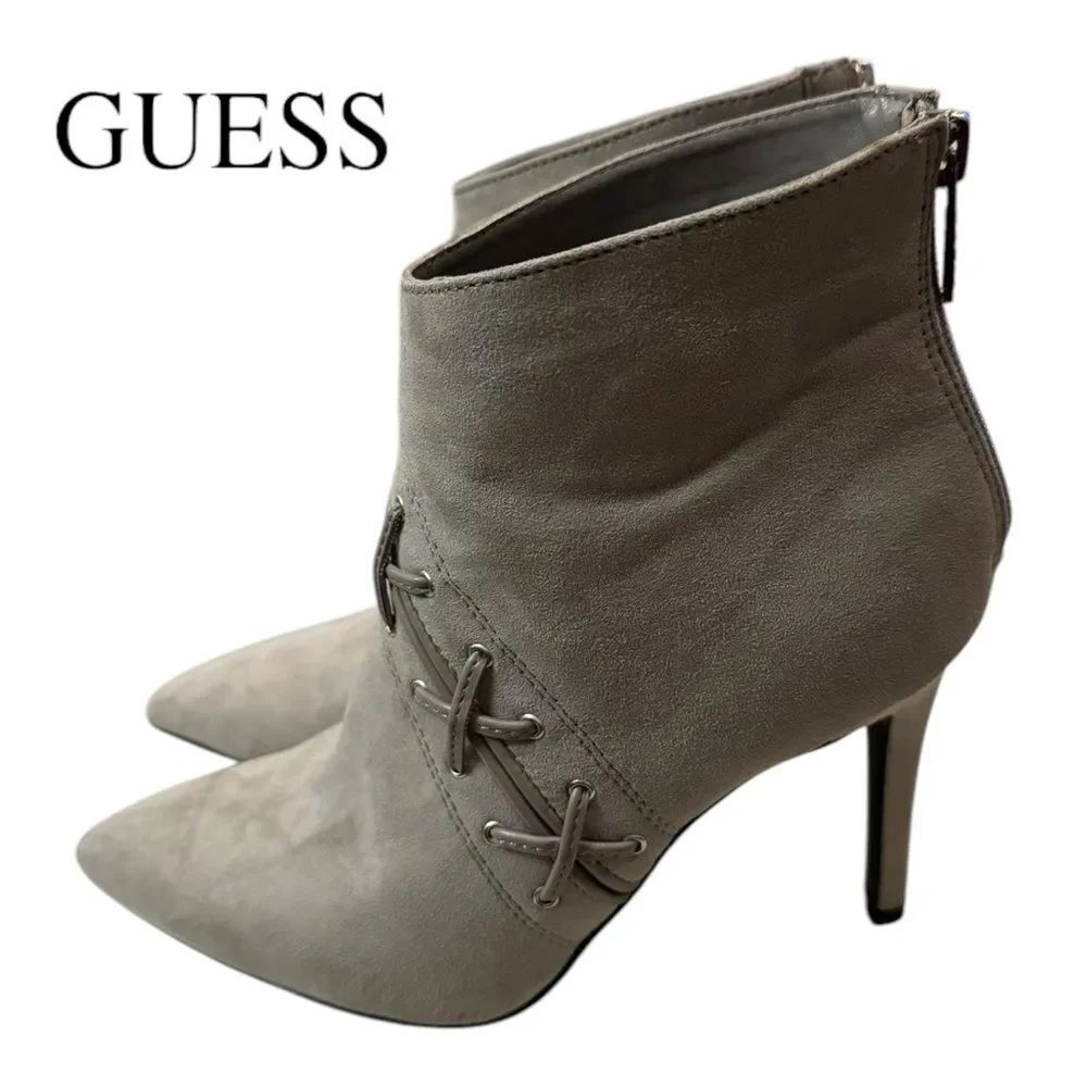 GUESS Women's WGKISA Suede Heeled Ankle Boots Booties 7
